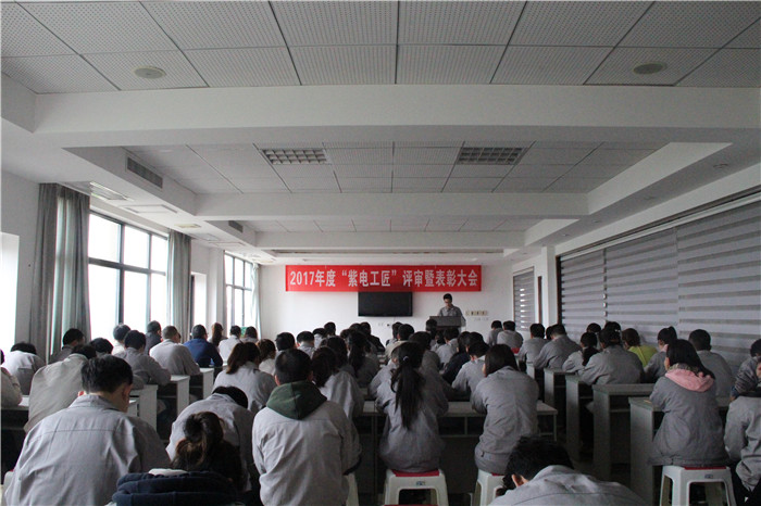 紫電公司舉辦首屆“紫電工匠”評(píng)審暨表彰大會(huì) 紫電公司舉辦首屆“紫電工匠”評(píng)審暨表彰大會(huì)